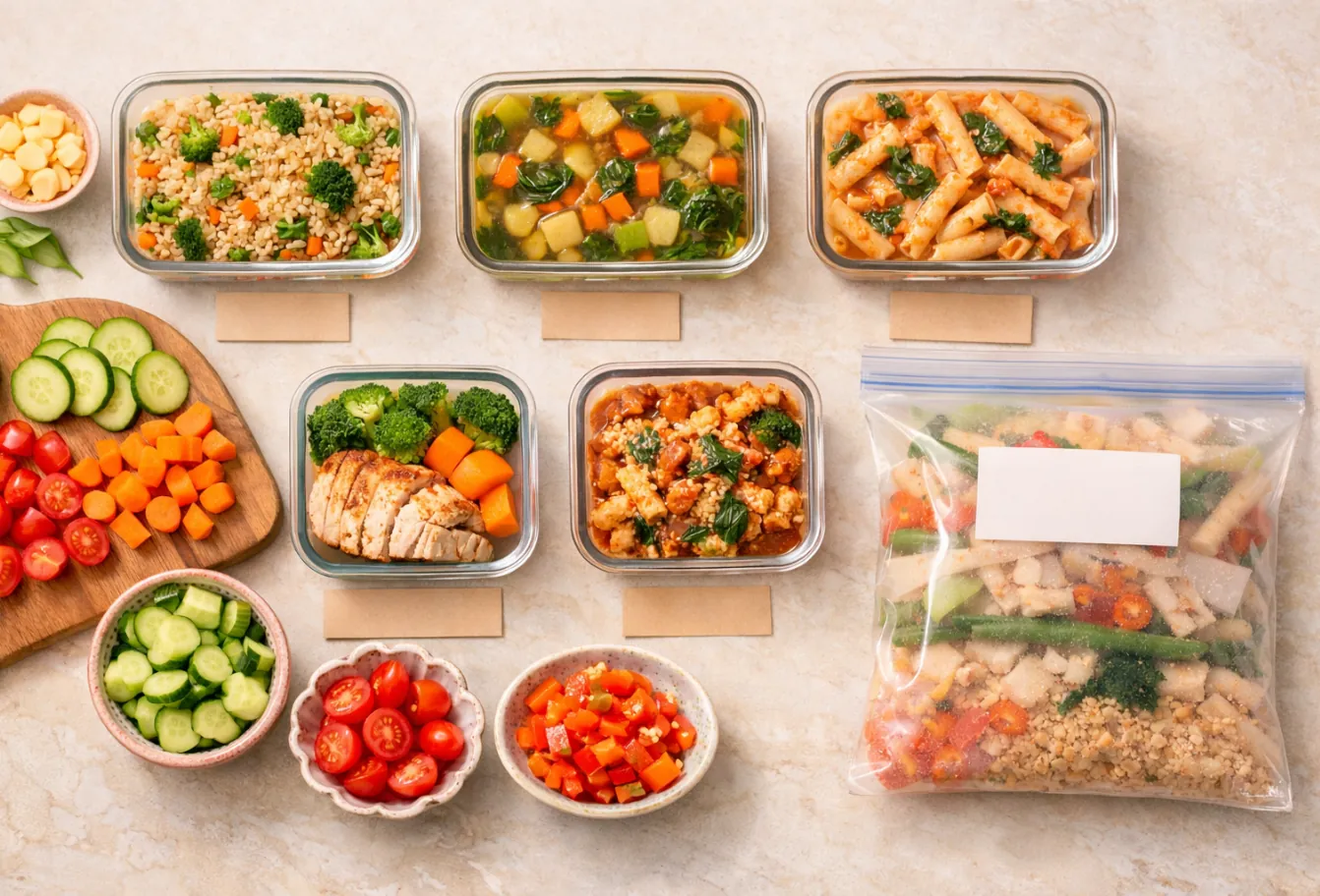 Meal prep durante el embarazo: comidas preparadas y congeladas para el posparto
