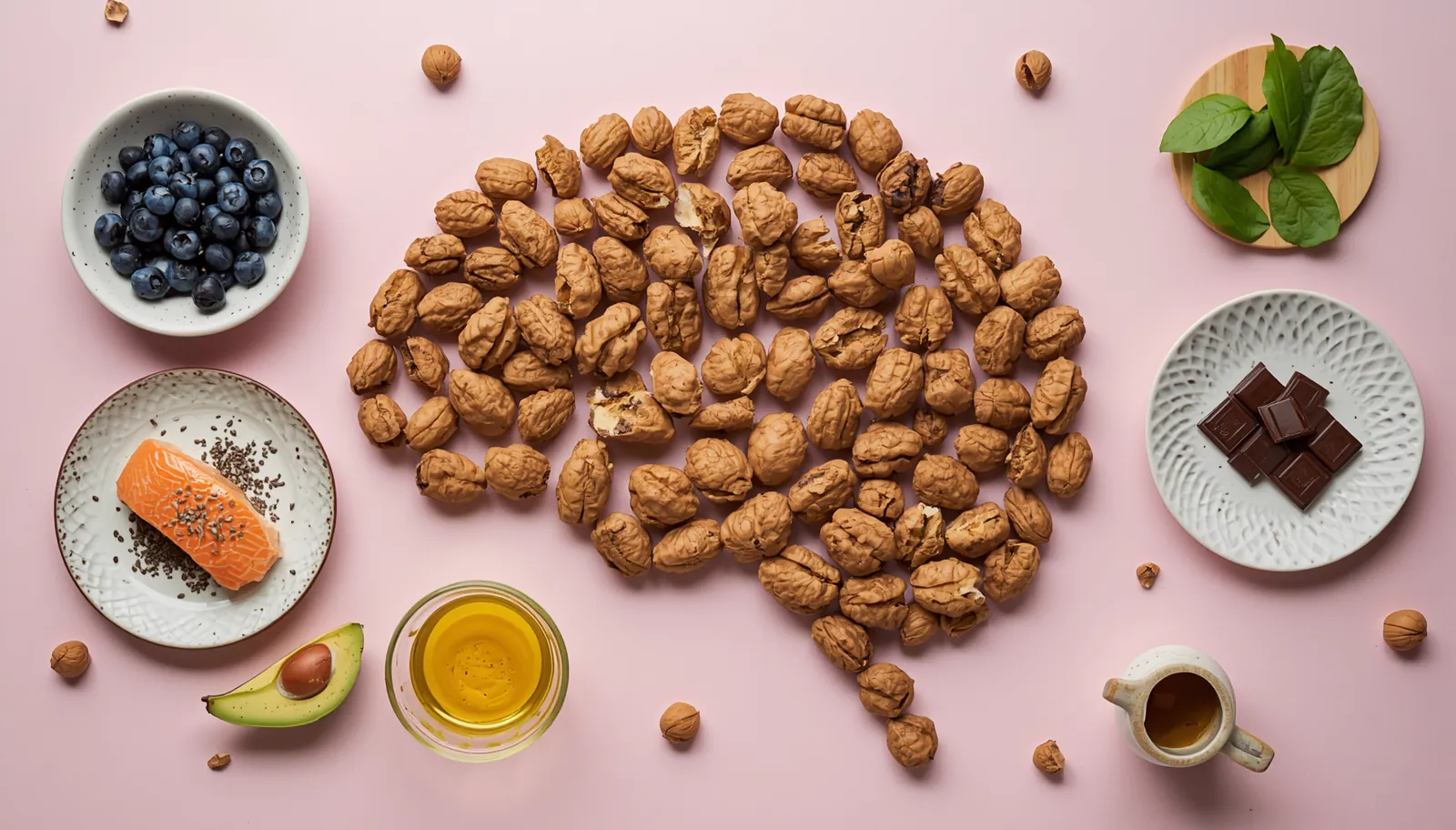 Alimentos para el cerebro durante el embarazo: nueces, arándanos, chía, salmón y más