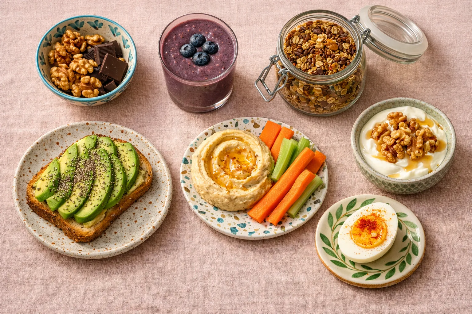 7 snacks para embarazadas que mejoran la memoria: nueces, arándanos, aguacate, hummus y más